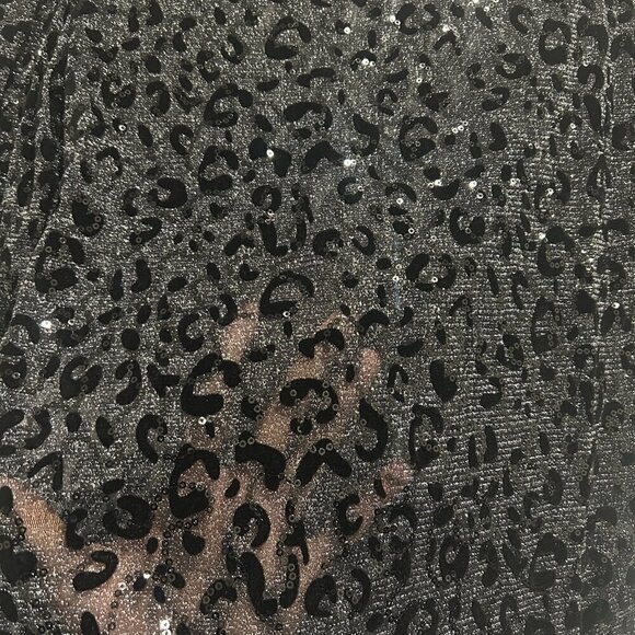 Zara Black Leopard Print Sheer Blouse Women’s Size M - Picture 6 of 6